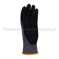 Rękawice DONAU SAFETY Flex-Dotted, kat. II, rozm. 7, szare - 3