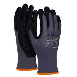 Rękawice Donau Safety Flex-Dotted, Kat. Ii, Rozm. 7, Szare