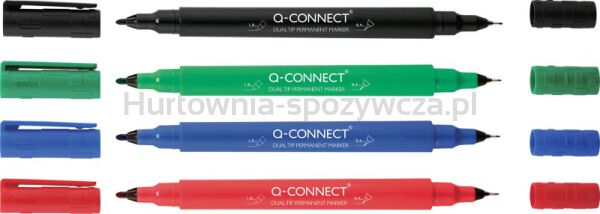 Marker do płyt CD/DVD Q-CONNECT, Dual, 0,4mm i 1 mm (linia), niebieski - 2