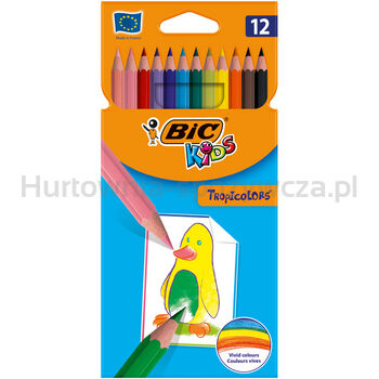 BIC Kids Tropicolors kredki ołówkowe opakowanie 12 sztuk