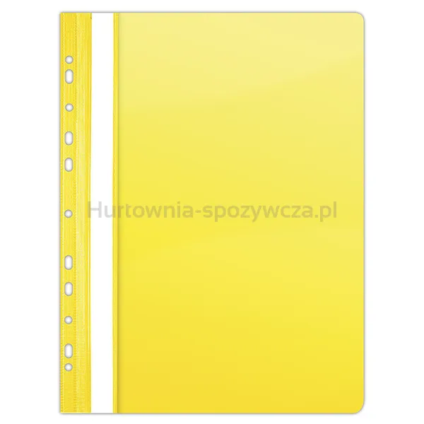 Donau Skoroszyt PVC, A4, twardy, 150/160mikr., wpinany, żółty 