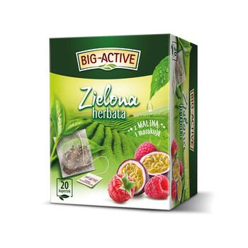 Big-Active Herbata Zielona Z Maliną I Marakują (20Tb X 1,7G)