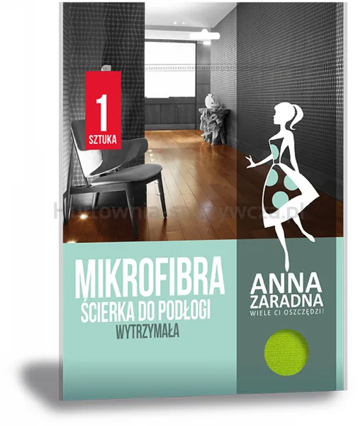 Mikrofibra ściereczka do podłogi ANNA ZARADNA, 1 szt., zielony