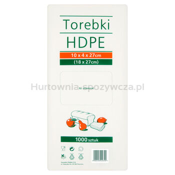 Torebki Hdpe 10X4X27 Cm (18X27 Cm) 1000 Sztuk