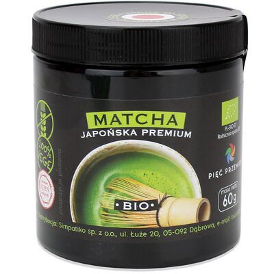 Herbata Zielona Matcha Bezglutenowa Bio 60 G - Pięć Przemian [BIO]