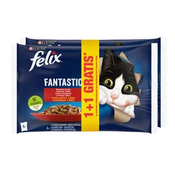 FELIX FANTASTIC Kurczak Wołowina PROMO 1+1 GRATIS 4x85g