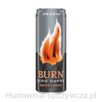 Burn Energy Drink Peach Zero Cukru 250 Ml Puszka
