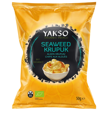 Prażynki Z Algami Wakame (Krupuk) Bio 50 G - Yakso [BIO]