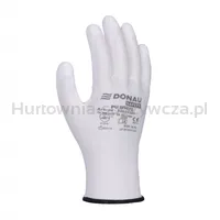Rękawice DONAU SAFETY PU White, kat. II, rozm. 10, białe - 2