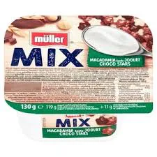 Muller Jogurt Mix Makadamia Z Dodatkiem Choco Stars 130G