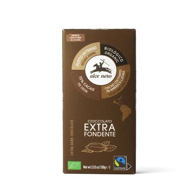 Alce Nero Czekolada Gorzka 75 % Fair Trade Bezglutenowa Bio 100 G [BIO]