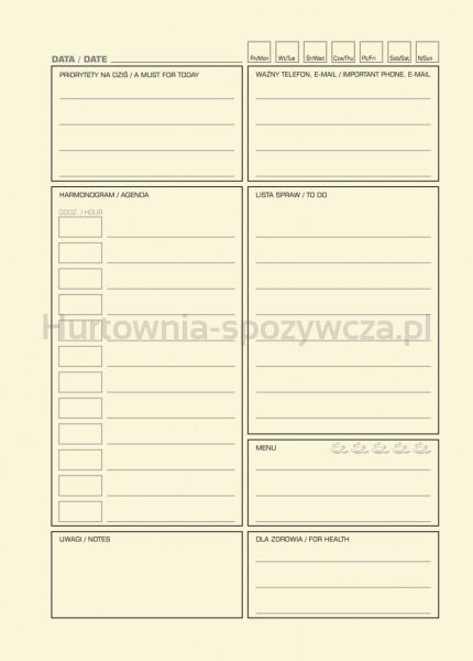 Donau Notatnik Life, organizer, 165x230mm, 80 kart., pomarańczowy  - 4