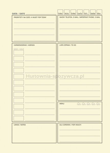 Donau Notatnik Life, organizer, 165x230mm, 80 kart., pomarańczowy  - 4