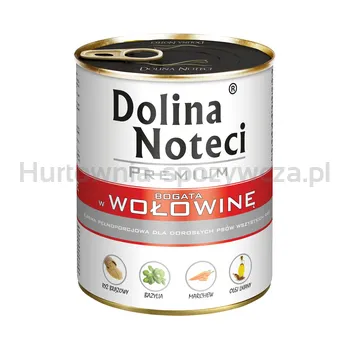 Dolina Noteci Premium Mokra karma dla psów wołowina puszka 800 g