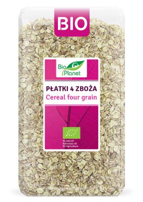 Płatki 4 Zboża (Orkisz, Owies, Jęczmień, Żyto) Bio 600 G - Bio Planet [BIO]