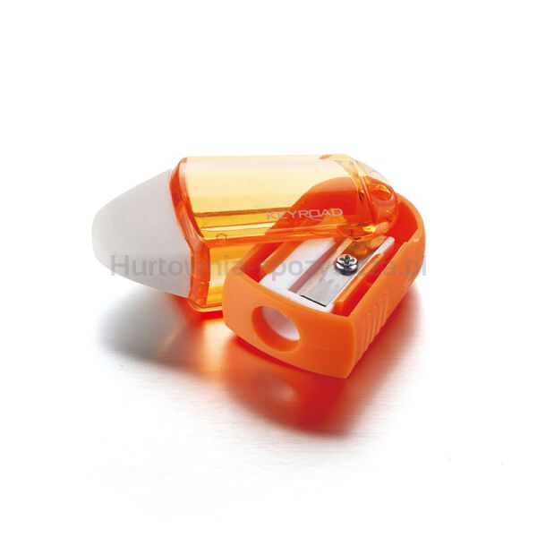 Temperówka plastikowa KEYROAD z gumką, pojedyńcza, Twist, blister, mix kolorów - 3