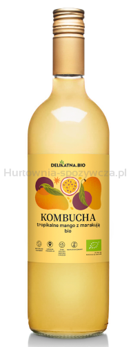 Kombucha Tropikalne Mango Z Marakują Bio 750 Ml - Delikatna [BIO]