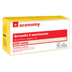 TG Economy Serwetka 33x33 cm, 2 warstwowa żółta 250 sztuk
