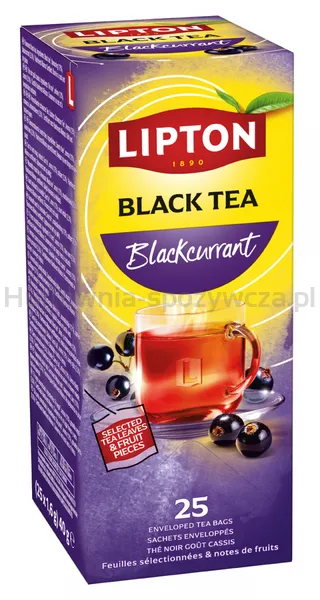 Herbata LIPTON Feel Good Selection, Refresh, czarna porzeczka, 25 kopert