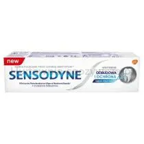 Sensodyne Odbudowa I Ochrona Whitening Pasta Wybielająca Z Fluorem Do Nadwrażliwych Zębów, Wyrób Medyczny, Technologia Novamin, 75 Ml