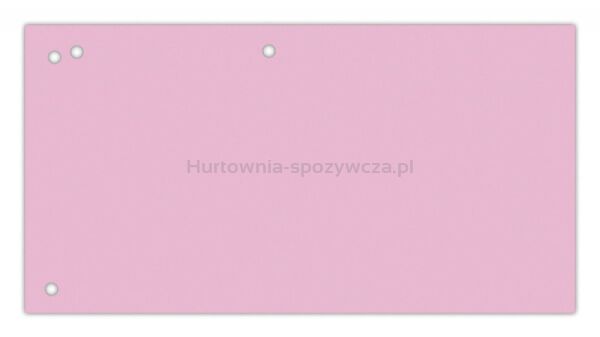 Office Products Przekładki karton, 1/3 A4, 240x105mm, 100szt., różowe 