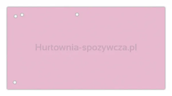 Przekładki OFFICE PRODUCTS, karton, 1/3 A4, 240x105mm, 100szt., różowe