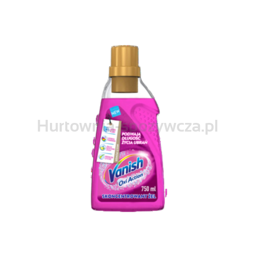 Vanish Oxi Action Pink odplamiacz do kolorowych tkanin w żelu 750ml