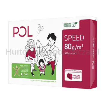 Papier Ksero Pol Speed A3 Klasa C 80G/M2 500 Arkuszy