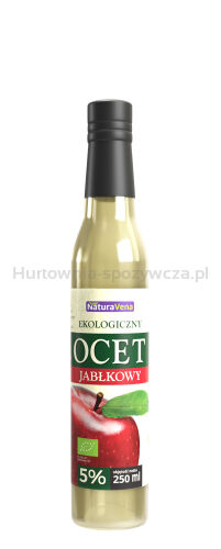 Ocet Jabłkowy 5 % Niefiltrowany  Bio 250 Ml - Naturavena [BIO]