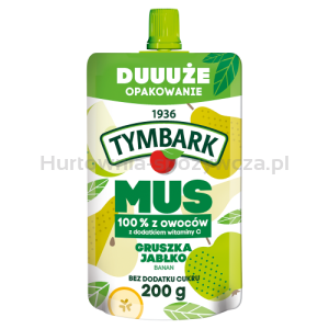 Tymbark Mus 100% Gruszka Jabłko Banan 200 G