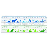 Linijka plastikowa KEYROAD, 20cm, transparentna z nadrukiem deco, zawieszka - 2