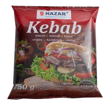 Nazar Kebab Mielony Wołowo/Drobiowy, Cięty-Pieczony 750 G 