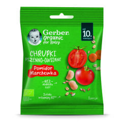 Gerber Organic Chrupki Pszenno-Owsiane Pomidor Marchewka 7G