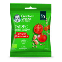 Gerber Organic Chrupki Pszenno-Owsiane Pomidor Marchewka 7G bio