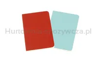 Zestaw 2 zeszytów MOLESKINE Volant, XS, 6,5x10,5cm, gładki, 56 stron, coral orange/aquamarine - 3