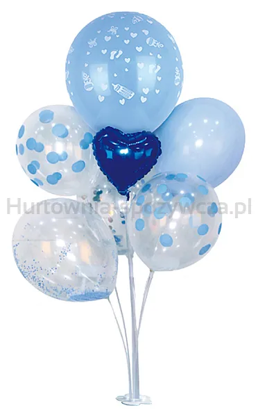 Zestaw balonów PARTY GO, 85cm, 7 szt., niebieskie