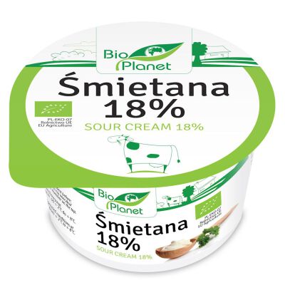 Śmietana 18 % Bio 200 G - Bio Planet [BIO]