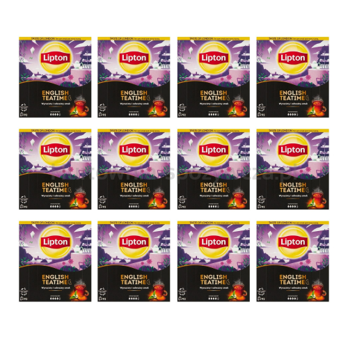 Lipton Herbata English Teatime Czarna 184G (92 Torebki)x12szt.