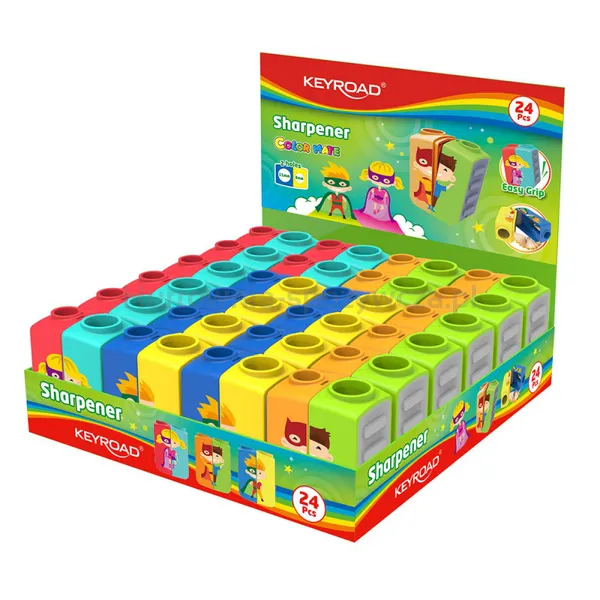 Temperówka Keyroad Colour Mate, Cartoon, Plastikowa, Podwójna, Display, Mix Kolorów