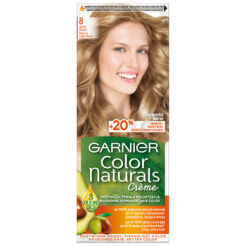 Garnier Color Naturals 8 Jasny Blond, Odżywcza Farba Do Włosów, Do 100% Pokrycia Siwych Włosów
