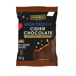 Frank&Oli Ciastko wysokoproteinowe - czekolada, orzeszki ziemne i karmel - (50g)