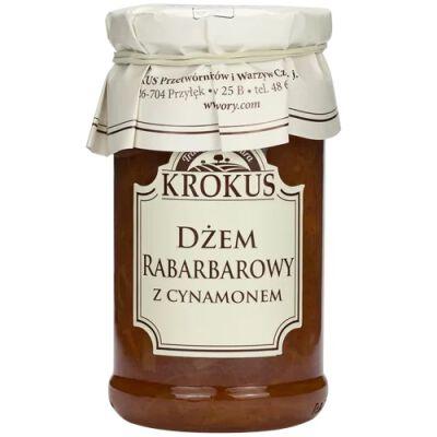 Dżem Rabarbarowy Z Cynamonem O Obniżonej Zawartości Cukru Bezglutenowy 235 G - Krokus [BIO]