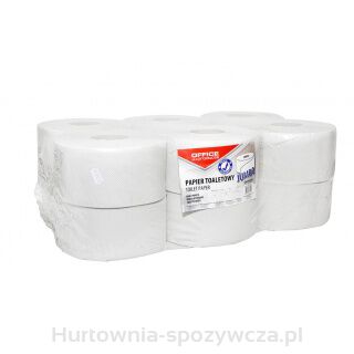 Papier Toaletowy Makulaturowy Office Products Jumbo, 1-Warstwowy, 120M, 12Szt., Biały