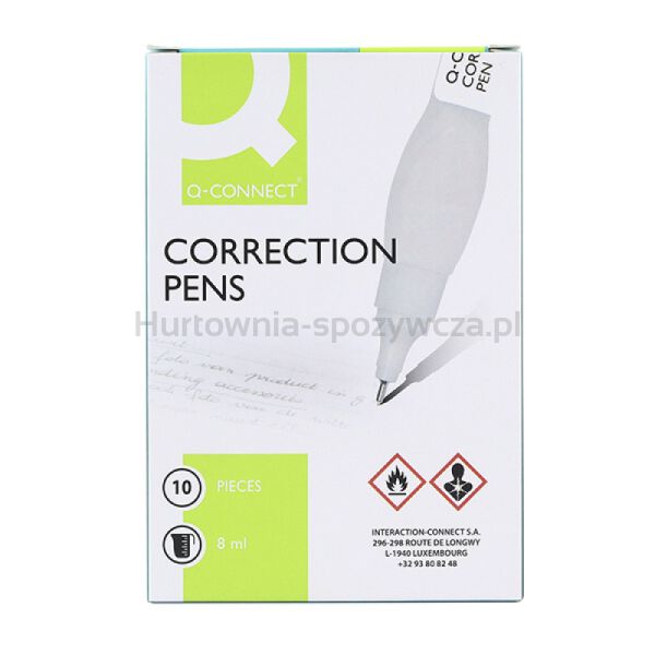 Q-Connect Korektor w piórze metalowa końcówka, 8ml  - 2