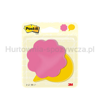 Karteczki samoprzylepne Post-it®,w ksztalcie Chmurki I Kwiatka, 2 x 30 karteczek 70x70mm