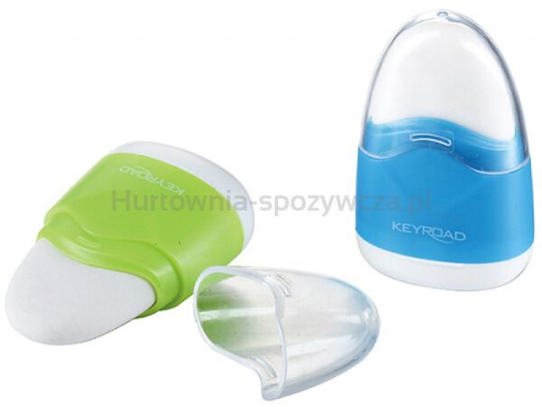 Temperówka KEYROAD Navy, plastikowa, pojedyncza, z gumką, pakowane na displayu, mix kolorów - 4