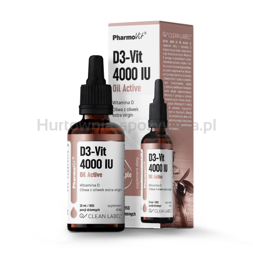 Witamina D3 W Kroplach 100 µg (4000 J.M) Bezglutenowa 30 Ml - Pharmovit (Clean Label) [BIO]