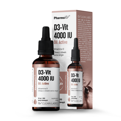 Pharmovit Witamina D3 W Kroplach 100 µg (4000 J.M) Bezglutenowa 30 Ml [BIO]