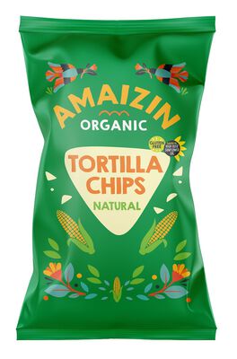 Amaizin Amaizin Chipsy Tortilla Kukurydziane Solone Bezglutenowe Bio 150 G [BIO]