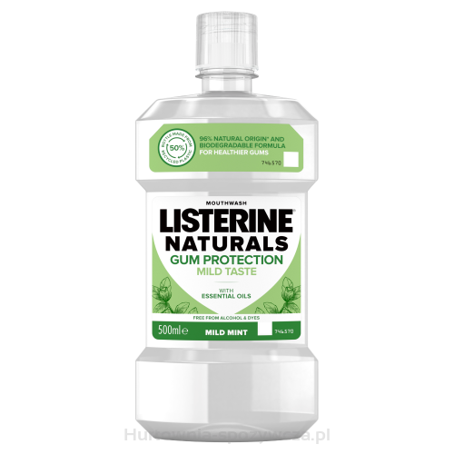 Listerine Naturals Gum Protection Płyn Do Płukania Jamy Ustnej Mild Taste 500 Ml